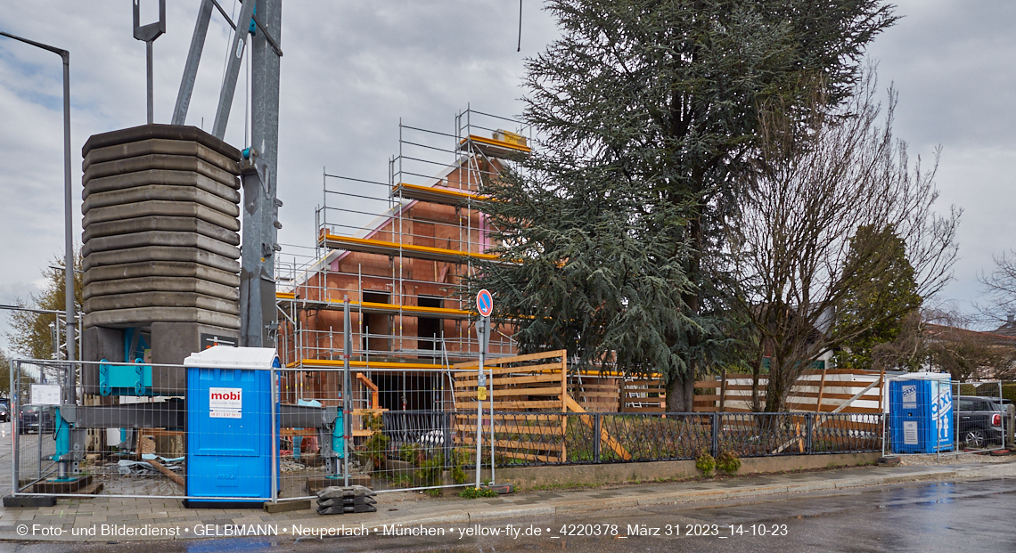 31.03.2023 - Baustelle zu einem Mehrfamilienhaus in der Niederalmstraße 16